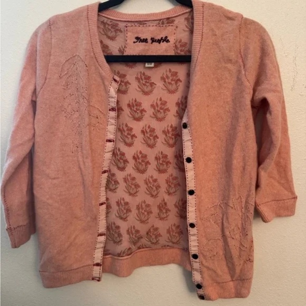 Peach Cardigan Sweater